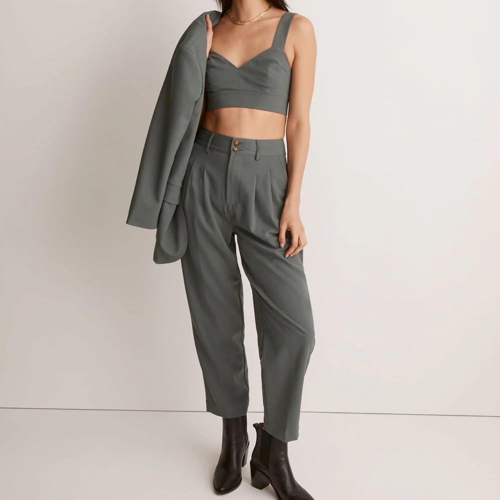 Madewell Pleated Tapered Pants